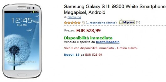 Samsung Galaxy S3 prezzo