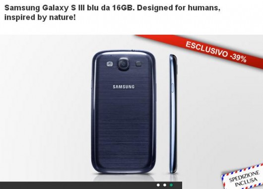 Samsung Galaxy S3 prezzo piu basso